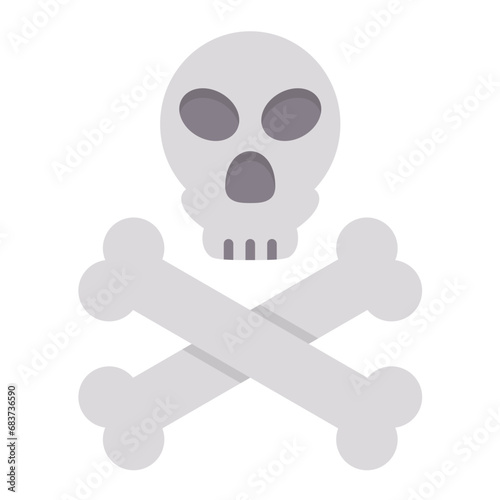 Jolly Roger Flat Multicolor Icon