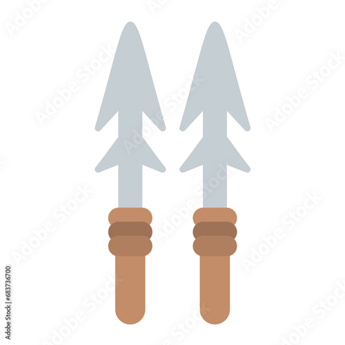 Harpoon Flat Multicolor Icon
