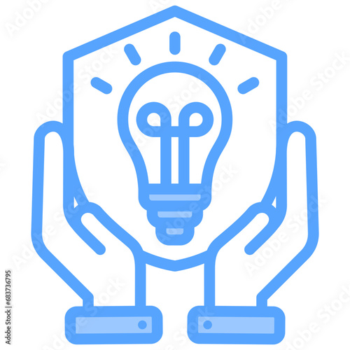 Intellectual Property Blue Icon
