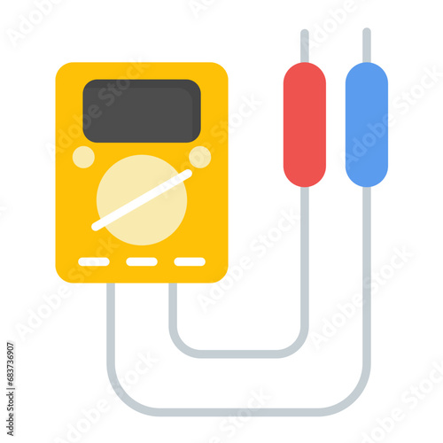 Multimeter Flat Multicolor Icon