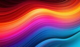Orange, Pink and Turquoise Colored Swirls form Colorful Neon Lines Background. 3D Render, Generative AI