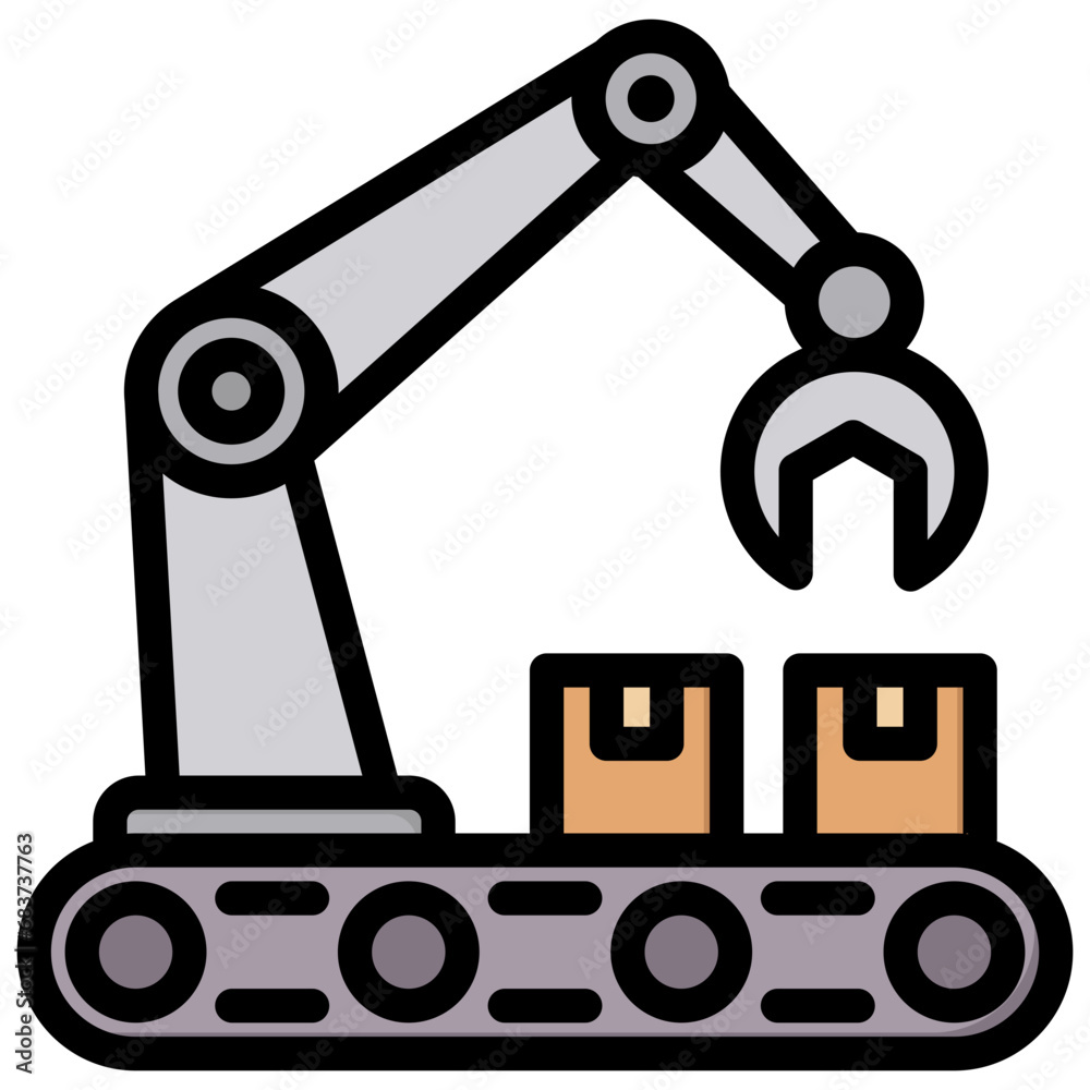 Machinery Outline Color Icon Machinery Outline Color Icon