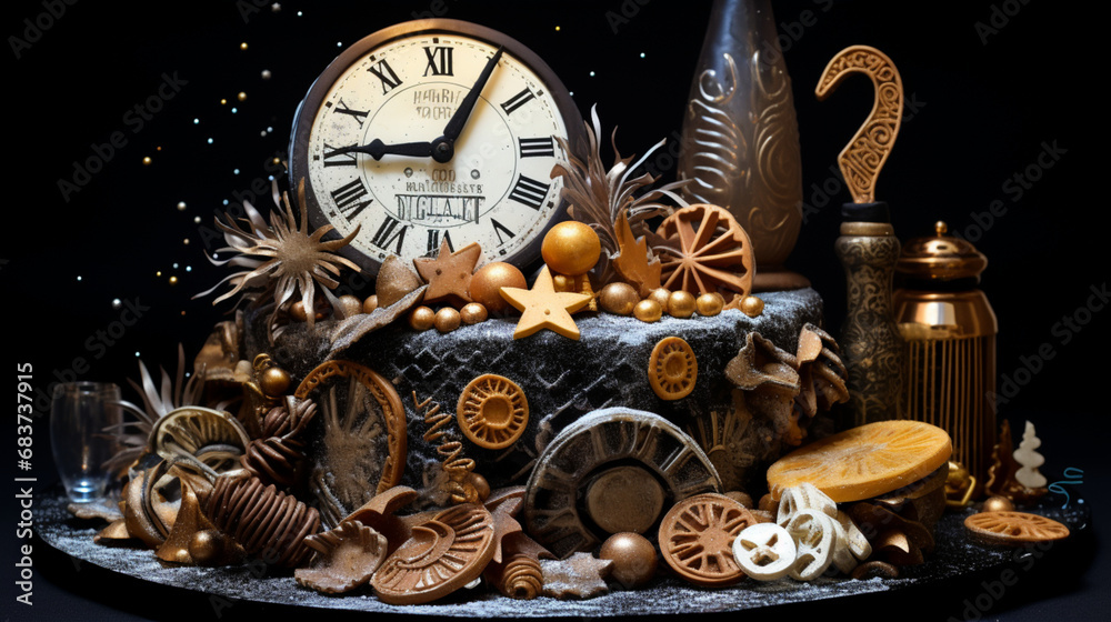 new year clock cake new year clock cake