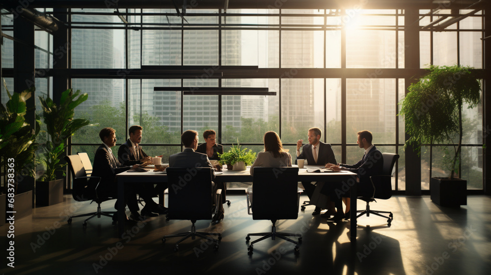 business meeting in conference room