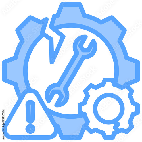 Technical Failure Blue Icon