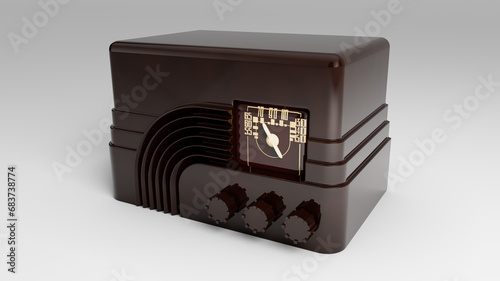 Bild auf Leinwand Radio Art Deco