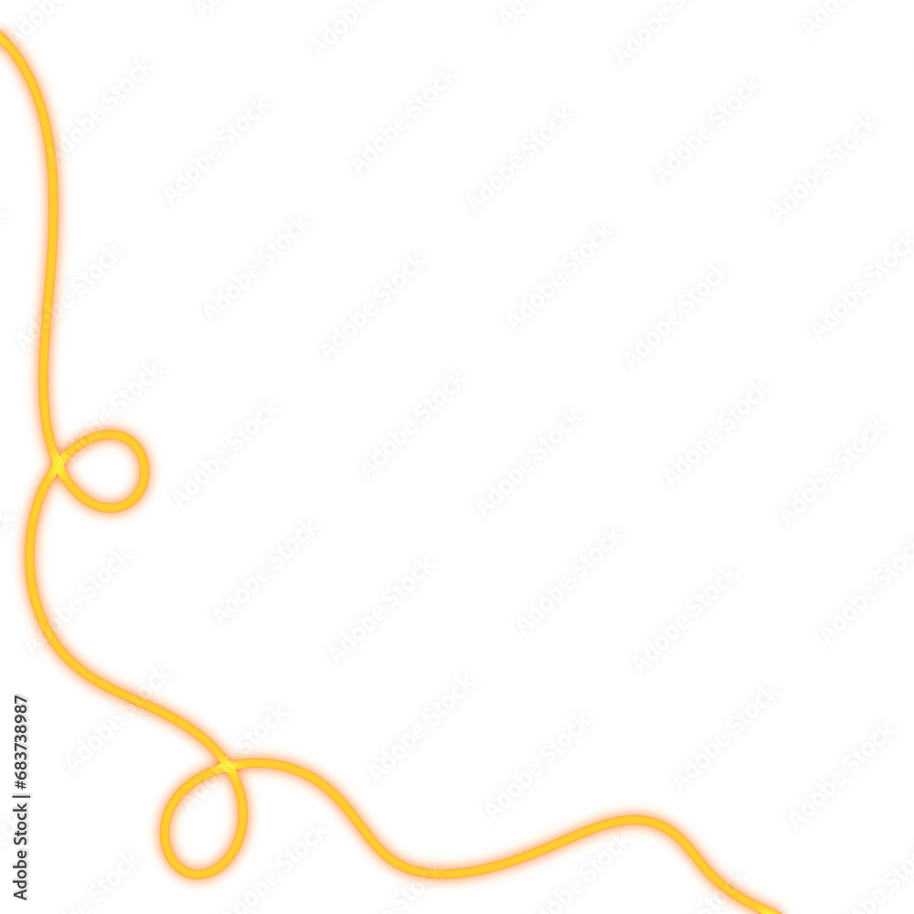 Orange String with Glow Effect. Can be used as a Border. Orange String with Glow Effect. Can be used as a Border.