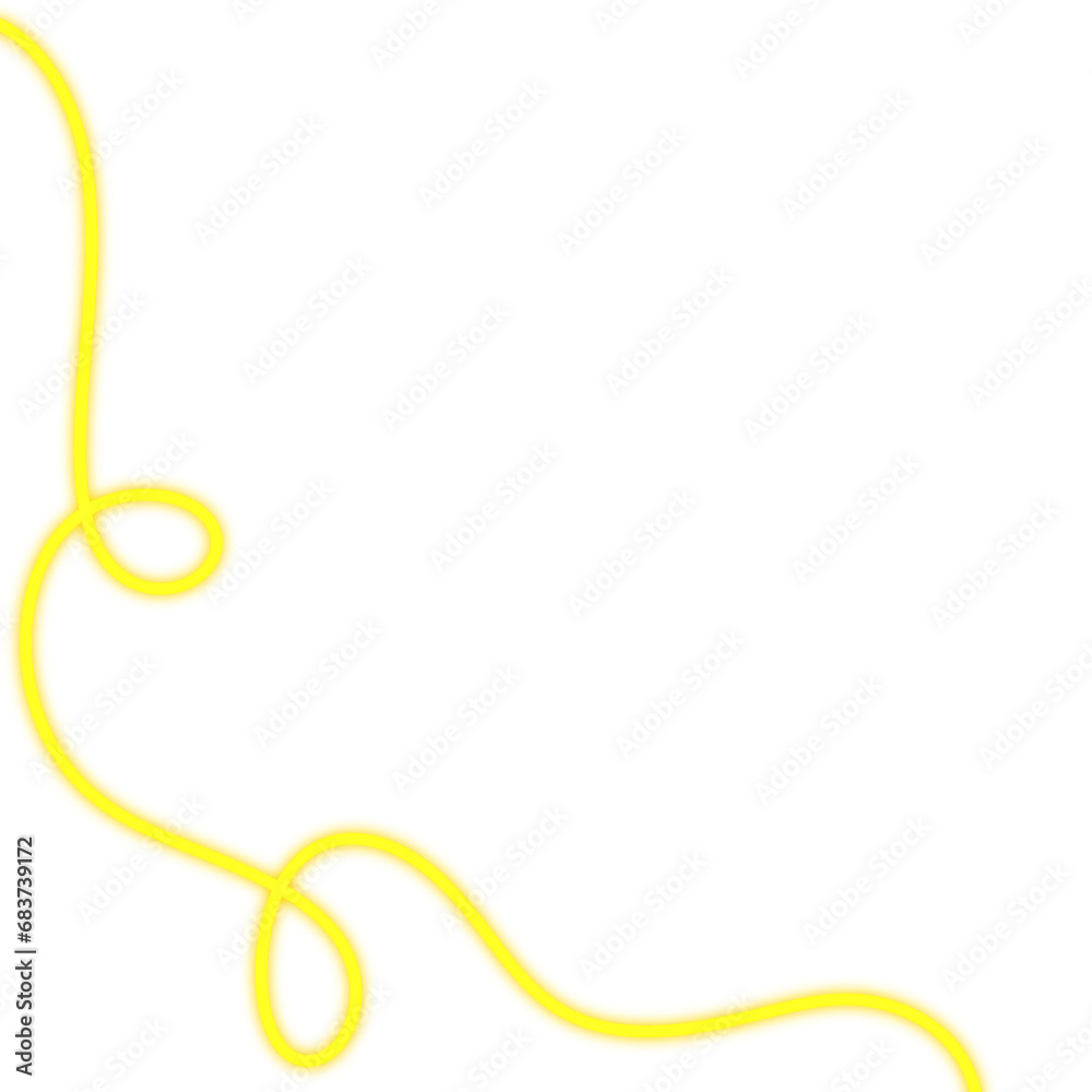 Yellow String with Glow Effect. Can be used as a Border. Yellow String with Glow Effect. Can be used as a Border.