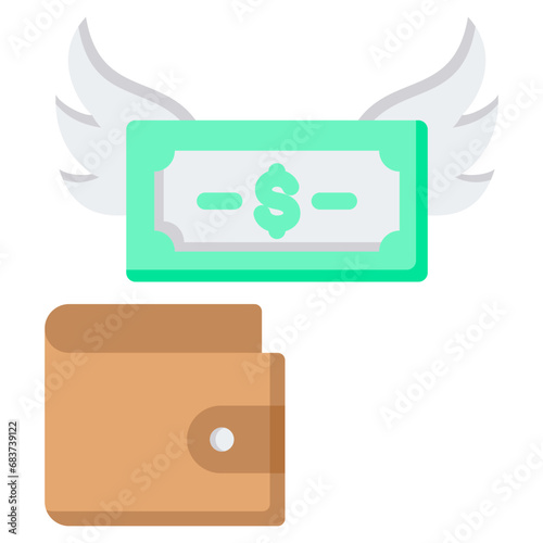 Spending Money Flat Icon