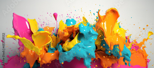 colorful watercolor ink splashes, paint 17 © Nindya