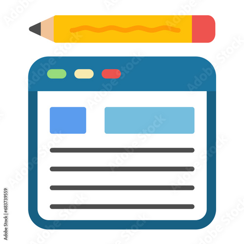 Blog Flat Multicolor Icon