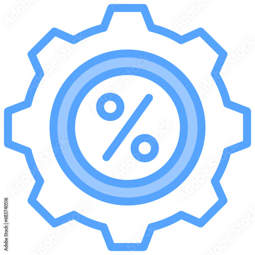 Percentage Blue Icon