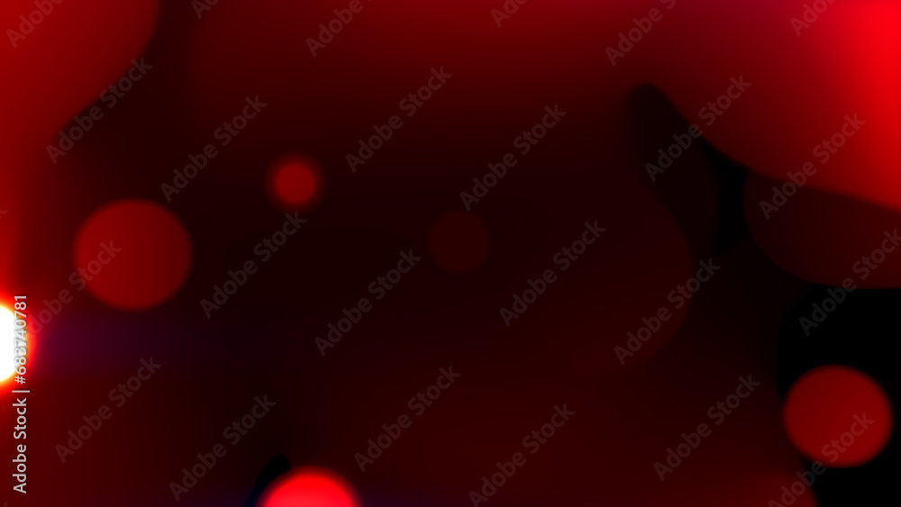 red slime gentle meta objects with particles - dark bokeh backdrop - abstract 3D rendering