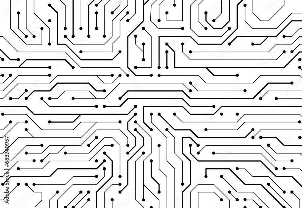 High-tech technology background texture. Circuit board vector illustration