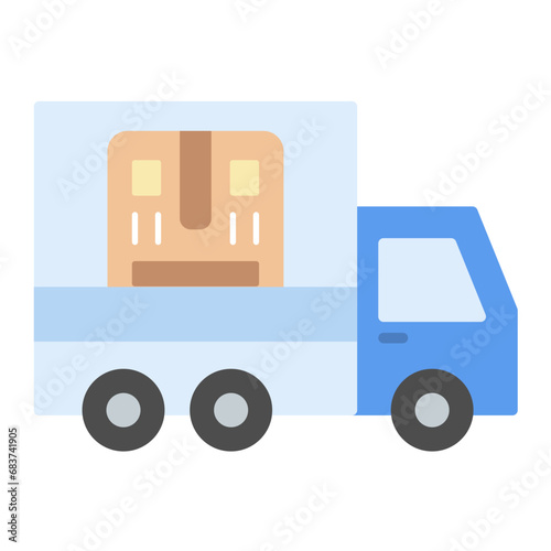 Delivery Flat Multicolor Icon