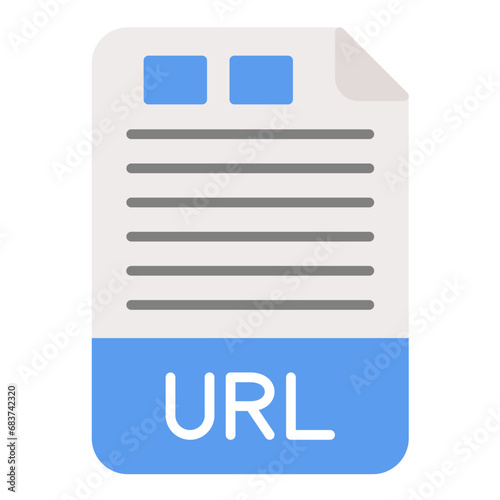 URL Flat Multicolor Icon
