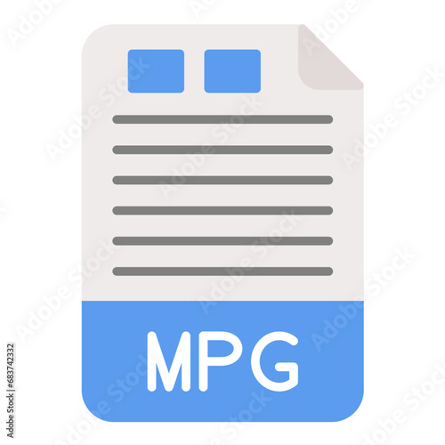 MPG Flat Multicolor Icon