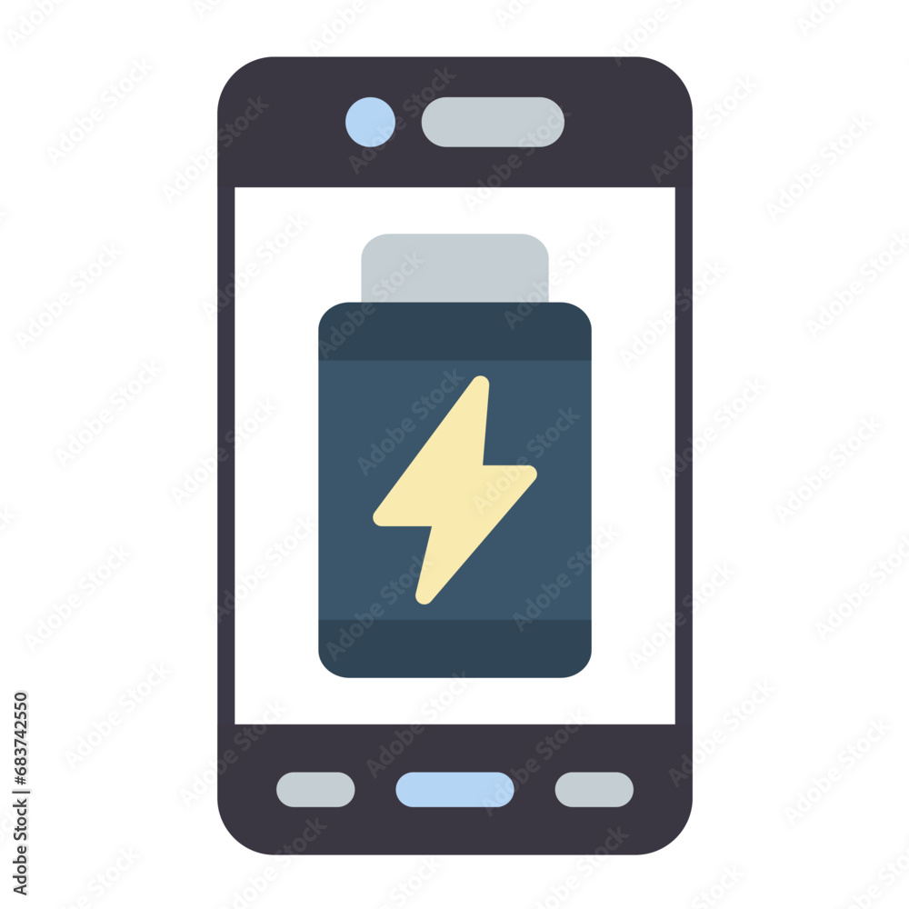 Mobile Battery Flat Multicolor Icon Mobile Battery Flat Multicolor Icon