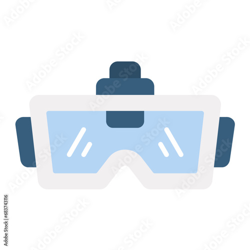 Vr Glasses Flat Multicolor Icon