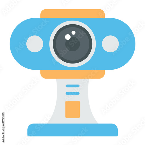 Webcam Flat Multicolor Icon