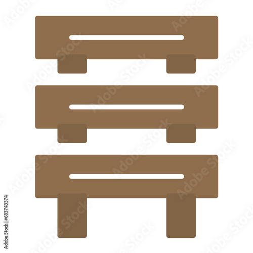 Hurdles Race Flat Multicolor Icon