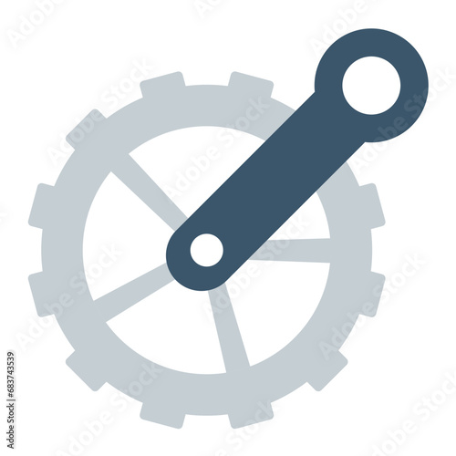 Crankset Flat Multicolor Icon