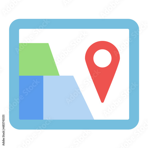 Free Download Gps Flat Multicolor Icon - GFXLoad