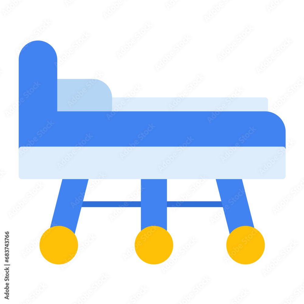 Stretcher Flat Multicolor Icon Stretcher Flat Multicolor Icon