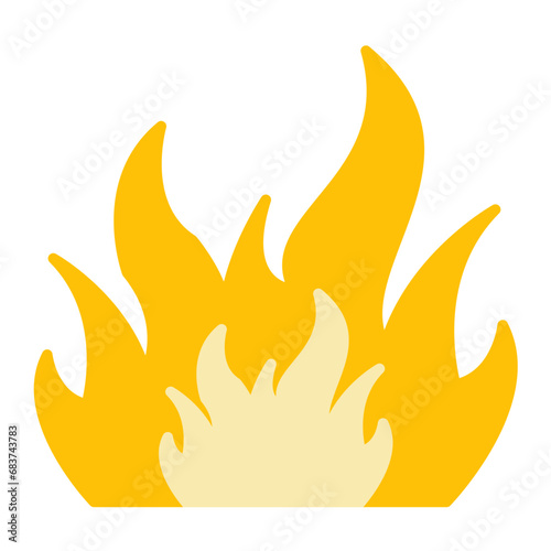 Fire Flat Multicolor Icon