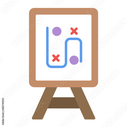 Strategy Flat Multicolor Icon