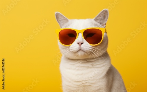 Modern Cat With Sunglasses