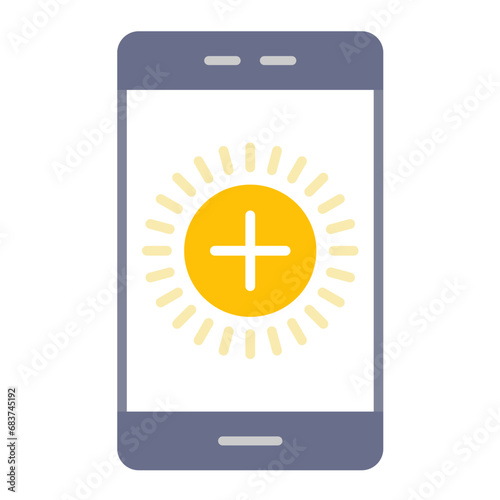 Brightness High Flat Multicolor Icon