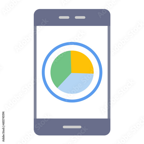 Data Usage Flat Multicolor Icon