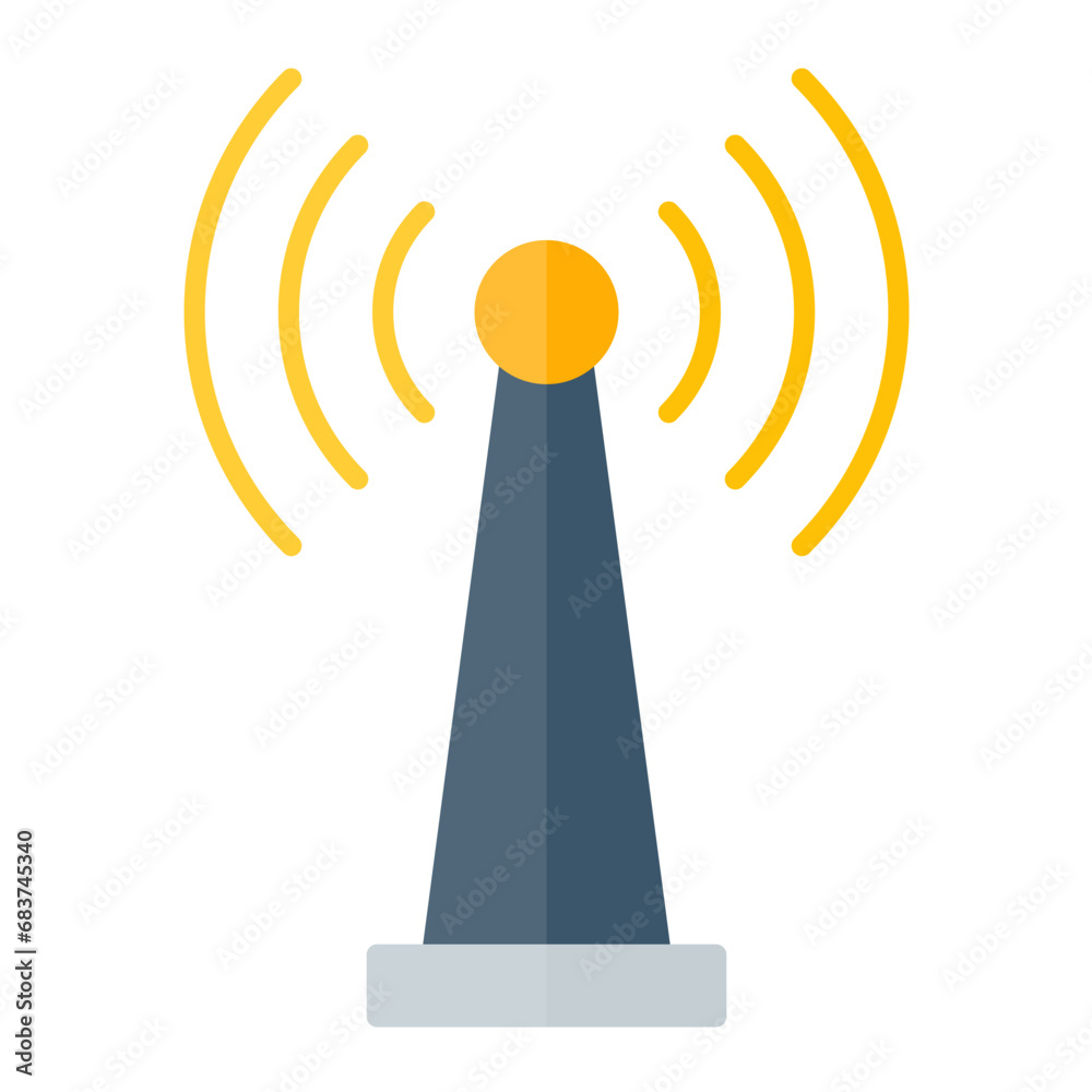 Wifi Tethering Flat Multicolor Icon Wifi Tethering Flat Multicolor Icon