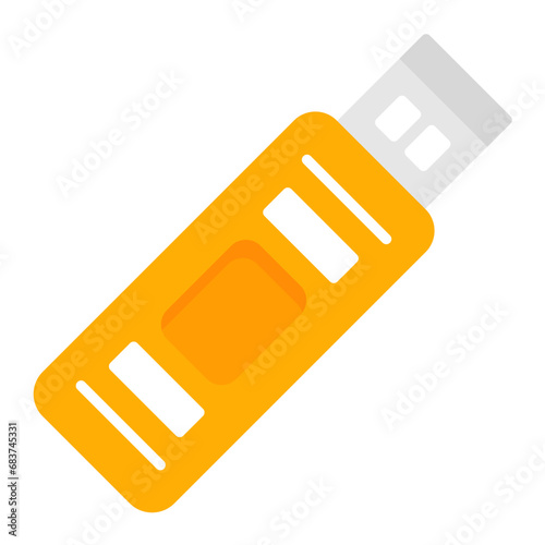 USB Flat Multicolor Icon