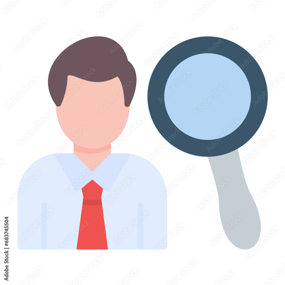Find Professionals Flat Multicolor Icon Find Professionals Flat Multicolor Icon