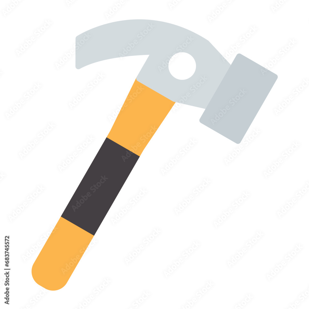 Hammer Flat Multicolor Icon Hammer Flat Multicolor Icon