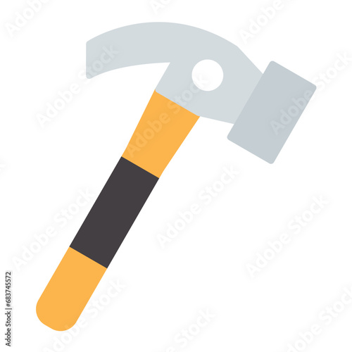 Hammer Flat Multicolor Icon