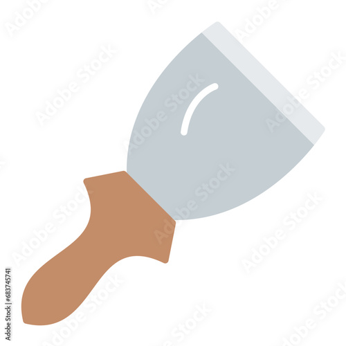 Putty Knife Flat Multicolor Icon