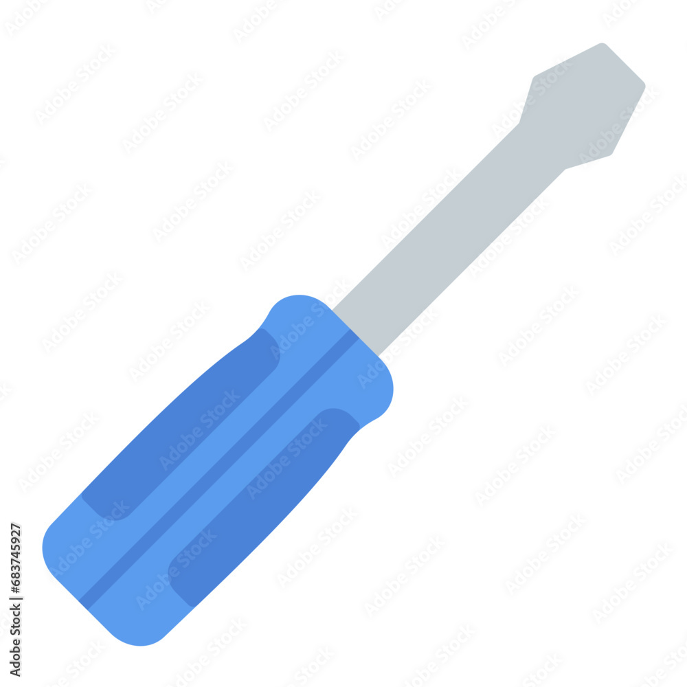 Screwdriver Flat Multicolor Icon