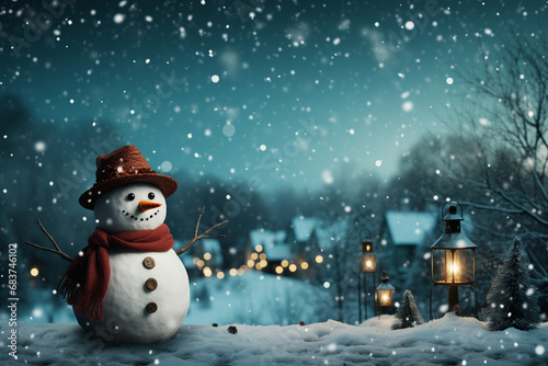 snowman christmas new year's 2024, new year's Christmas mood, Wallpaper, background, picture, illustration, clean, blank, pattern, free, screen 3:2 [3:2] © ev.GEN