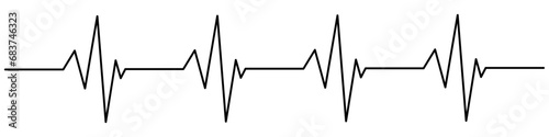 Heartbeat line icon. EKG and cardio symbol. Healthy and medical concept. Vector illustration photo