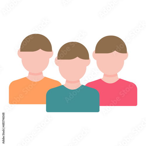 Group Member Flat Multicolor Icon