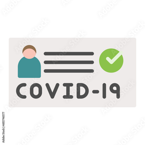 Vaccination Certificate Flat Multicolor Icon