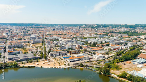 Nancy, France. Panorama of the central part of the city. Summer, Sunny day, Aerial View photo