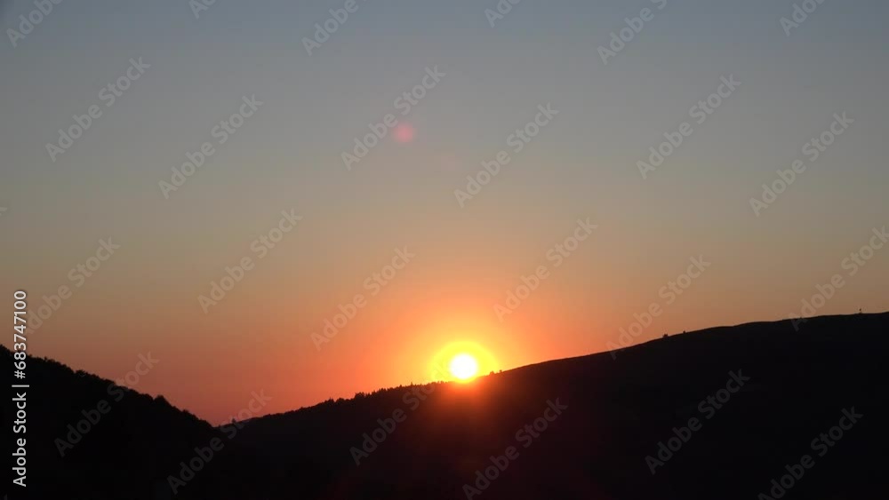 Sunset, Sunrise in Mountains, Sun Rays in Alpine View, Landscape, Camping Adventure, Traveling in Nature Sunset, Sunrise in Mountains, Sun Rays in Alpine View, Landscape, Camping Adventure, Traveling in Nature