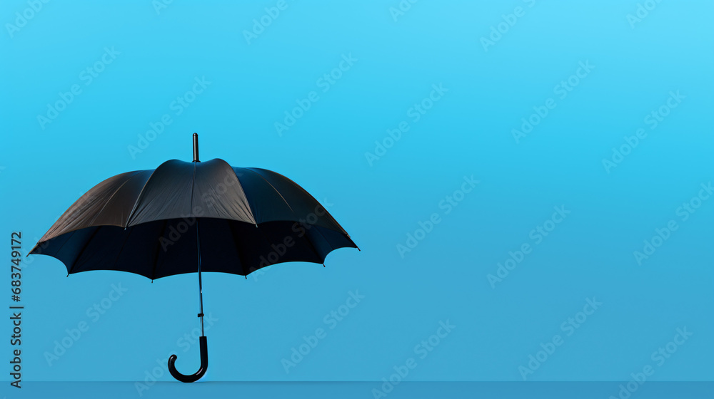 A black umbrella