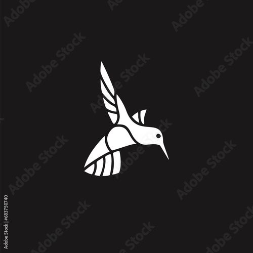 burung terbang tanda siluet vektor logo terisolasi pada putih