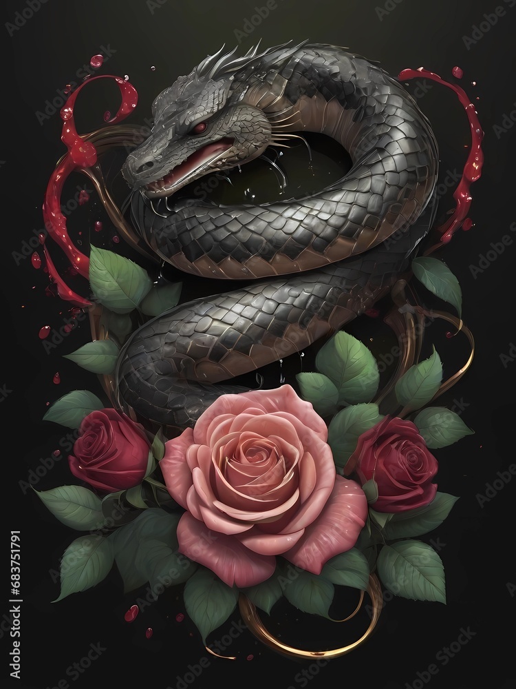 Obraz premium snake in the hand