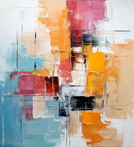 Peinture abstrait de couleurs